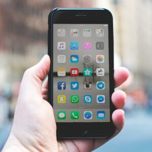 iPhone open to home page