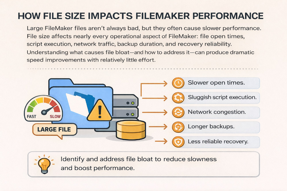 File size reduction using external container storage stops slow FileMaker